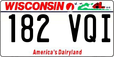 WI license plate 182VQI