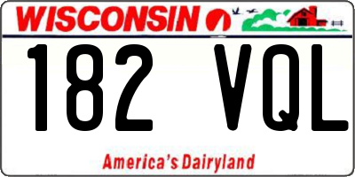 WI license plate 182VQL