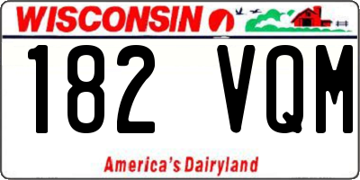 WI license plate 182VQM