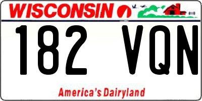 WI license plate 182VQN