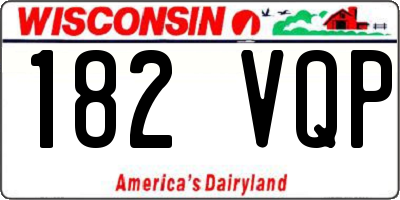 WI license plate 182VQP