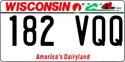 WI license plate 182VQQ