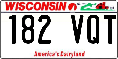 WI license plate 182VQT