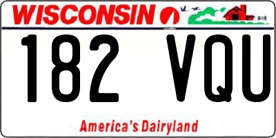 WI license plate 182VQU