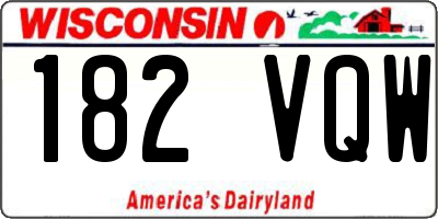 WI license plate 182VQW