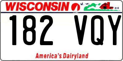 WI license plate 182VQY