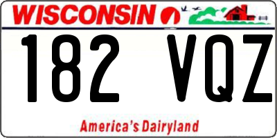 WI license plate 182VQZ