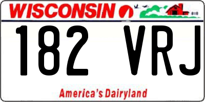 WI license plate 182VRJ