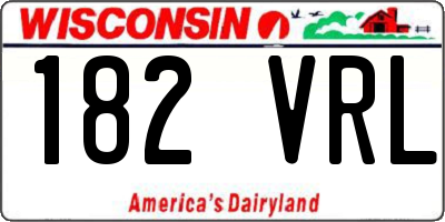 WI license plate 182VRL