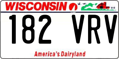 WI license plate 182VRV