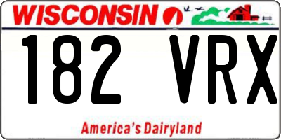WI license plate 182VRX