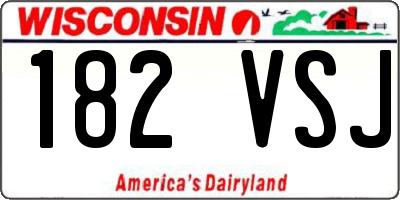 WI license plate 182VSJ