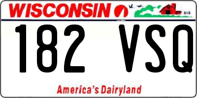 WI license plate 182VSQ