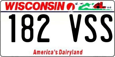 WI license plate 182VSS