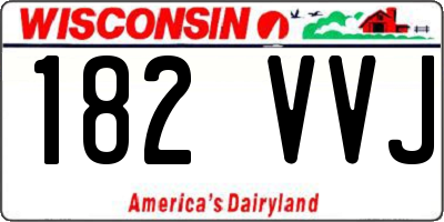 WI license plate 182VVJ