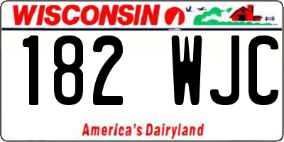 WI license plate 182WJC