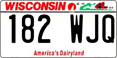 WI license plate 182WJQ