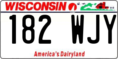 WI license plate 182WJY