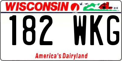 WI license plate 182WKG