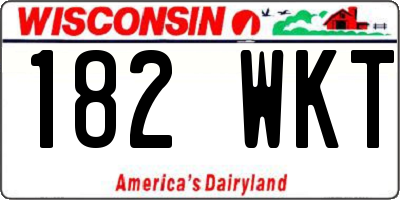 WI license plate 182WKT