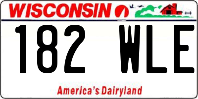 WI license plate 182WLE