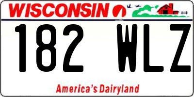 WI license plate 182WLZ
