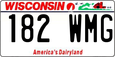 WI license plate 182WMG