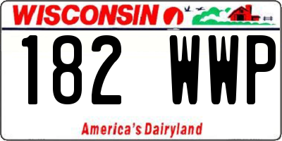 WI license plate 182WWP