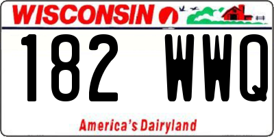 WI license plate 182WWQ