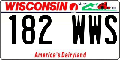 WI license plate 182WWS