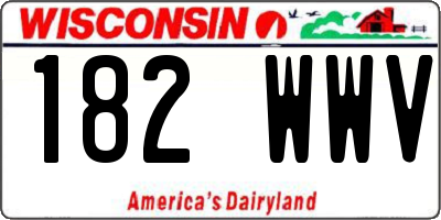 WI license plate 182WWV