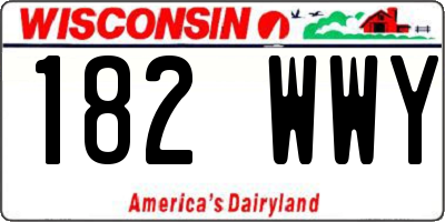 WI license plate 182WWY