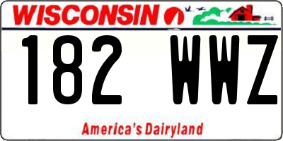 WI license plate 182WWZ