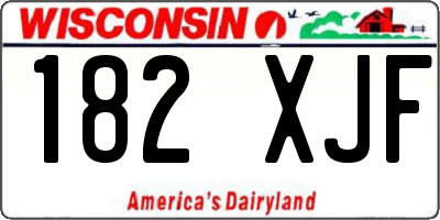 WI license plate 182XJF