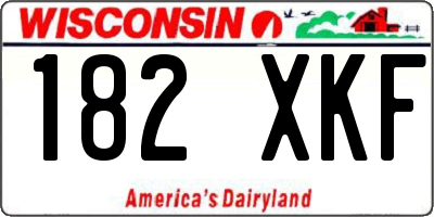 WI license plate 182XKF