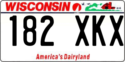 WI license plate 182XKX