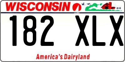 WI license plate 182XLX
