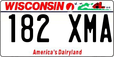 WI license plate 182XMA