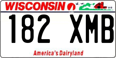 WI license plate 182XMB