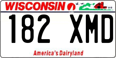 WI license plate 182XMD