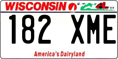 WI license plate 182XME