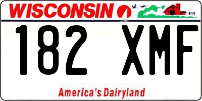WI license plate 182XMF