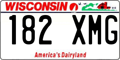 WI license plate 182XMG