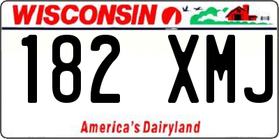WI license plate 182XMJ