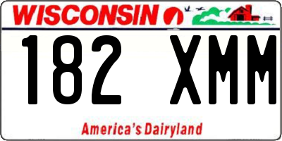 WI license plate 182XMM