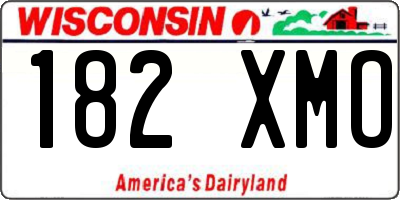 WI license plate 182XMO