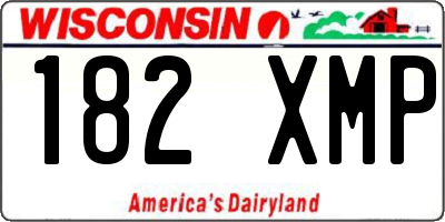 WI license plate 182XMP
