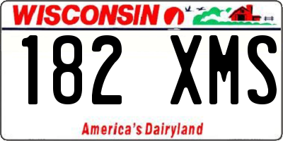 WI license plate 182XMS