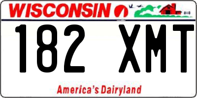 WI license plate 182XMT