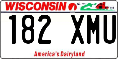 WI license plate 182XMU